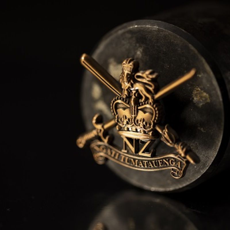 New Zealand defence force hat badge (government uniform insignia)