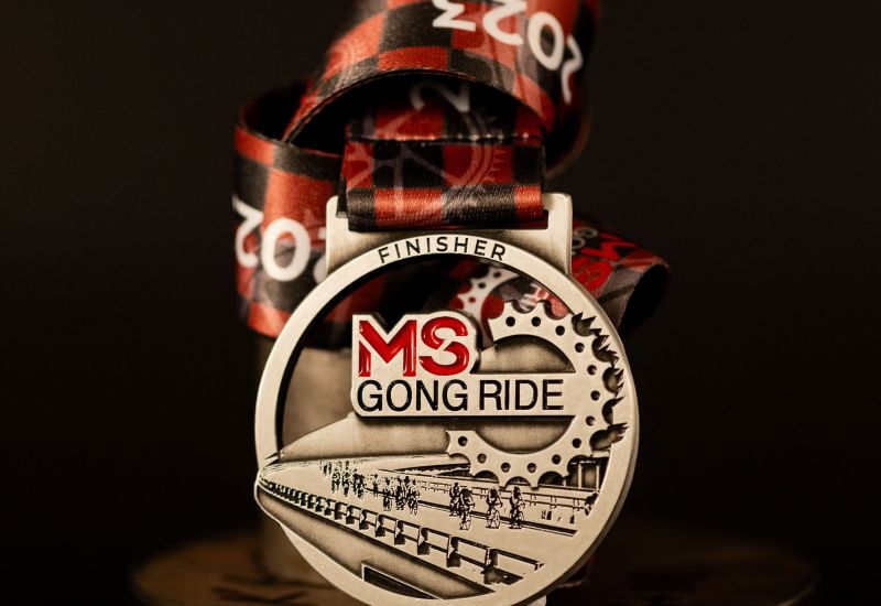 MS Gong Ride custom sports medals