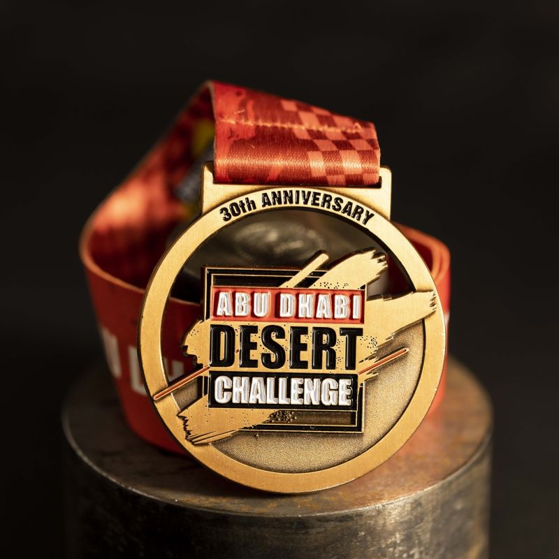 Girls Only Triathlon custom event medal with antique silver finish.